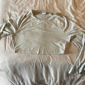 Mint green gymshark cropped long sleeve